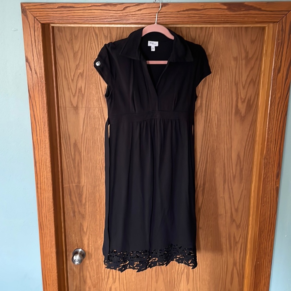 Black Belated Maternity Dress by Mimi Maternity